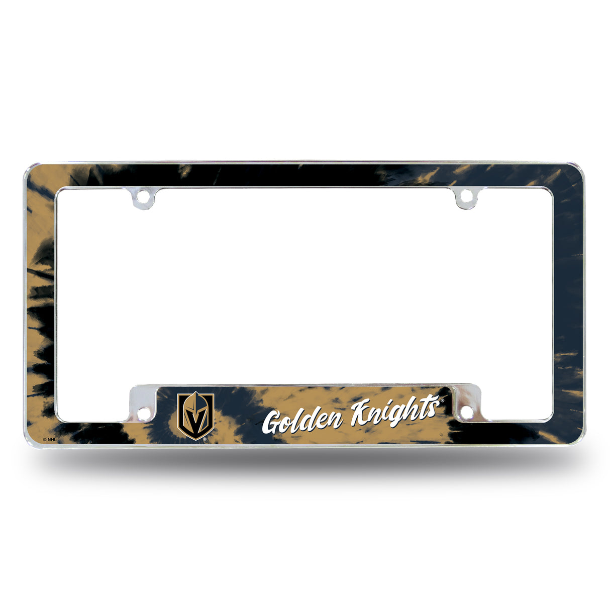 NHL Vegas Golden Knights All Over Chrome Frame Fan Gear NHL Vegas Golden Knights