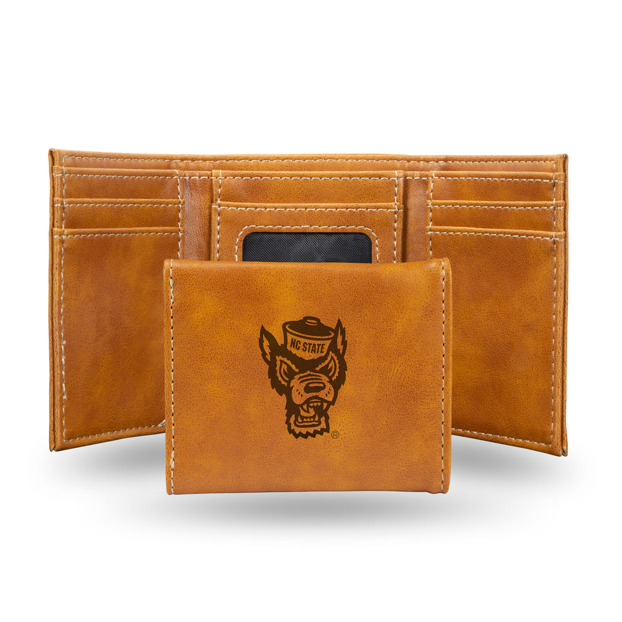 NCAA North Carolina State Wolfpack Laser Engraved Tri-Fold Wallet Fan Gear NCAA North Carolina State Wolfpack