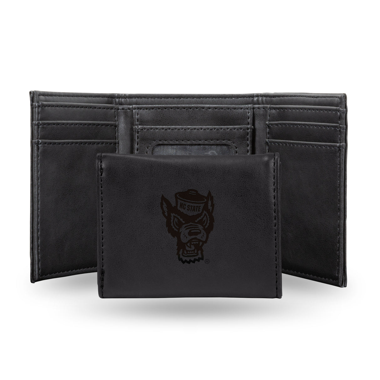 NCAA North Carolina State Wolfpack Laser Engraved Tri-Fold Wallet Fan Gear NCAA North Carolina State Wolfpack