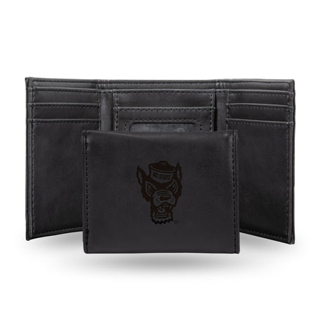 NCAA North Carolina State Wolfpack Laser Engraved Tri-Fold Wallet Fan Gear NCAA North Carolina State Wolfpack