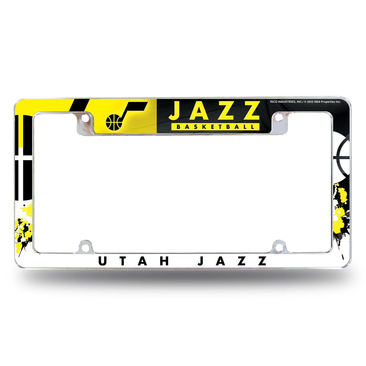NBA Utah Jazz All Over Chrome Frame Fan Gear NBA Utah Jazz