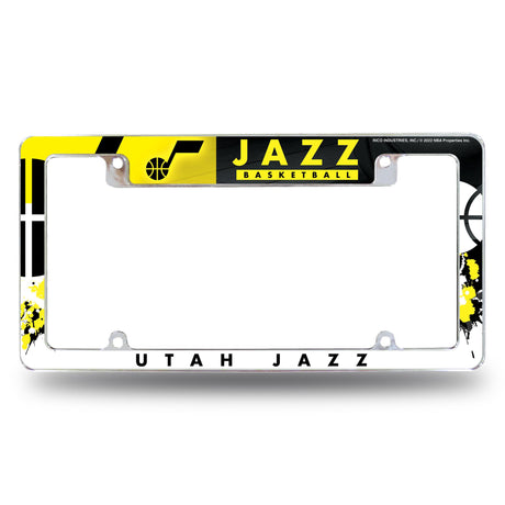 NBA Utah Jazz All Over Chrome Frame Fan Gear NBA Utah Jazz