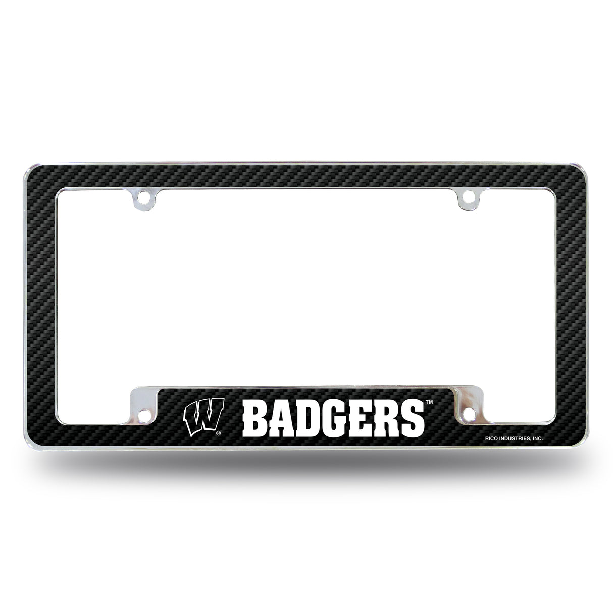 NCAA Wisconsin Badgers All Over Chrome Frame Fan Gear NCAA Wisconsin Badgers