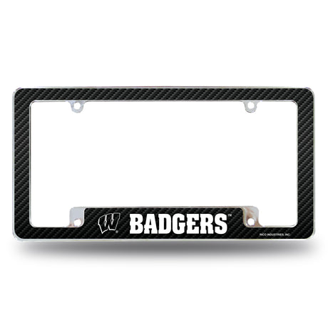 NCAA Wisconsin Badgers All Over Chrome Frame Fan Gear NCAA Wisconsin Badgers