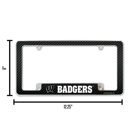 NCAA Wisconsin Badgers All Over Chrome Frame Fan Gear NCAA Wisconsin Badgers