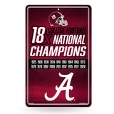 NCAA Alabama Crimson Tide Large Metal Sign Fan Gear NCAA Alabama Crimson Tide