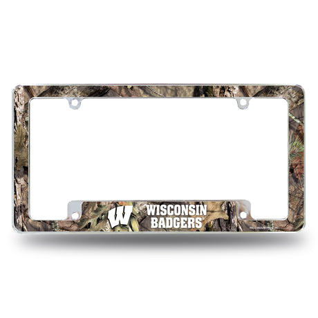 NCAA Wisconsin Badgers All Over Chrome Frame Fan Gear NCAA Wisconsin Badgers