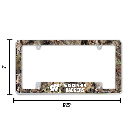 NCAA Wisconsin Badgers All Over Chrome Frame Fan Gear NCAA Wisconsin Badgers