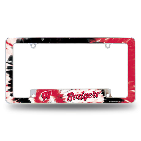 NCAA Wisconsin Badgers All Over Chrome Frame Fan Gear NCAA Wisconsin Badgers