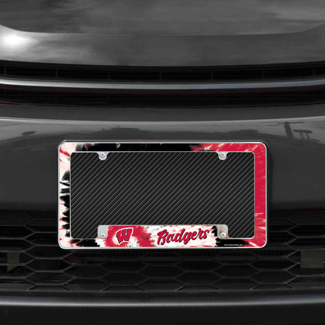 NCAA Wisconsin Badgers All Over Chrome Frame Fan Gear NCAA Wisconsin Badgers