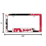 NCAA Wisconsin Badgers All Over Chrome Frame Fan Gear NCAA Wisconsin Badgers