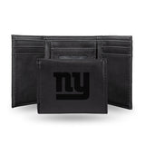 NFL New York Giants Laser Engraved Trifold Wallet Fan Gear NFL New York Giants