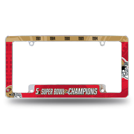 NFL San Francisco 49ers All Over Chrome Frame Fan Gear NFL San Francisco 49ers