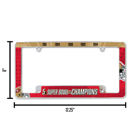 NFL San Francisco 49ers All Over Chrome Frame Fan Gear NFL San Francisco 49ers