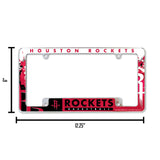 NBA Houston Rockets All Over Chrome Frame Fan Gear NBA Houston Rockets