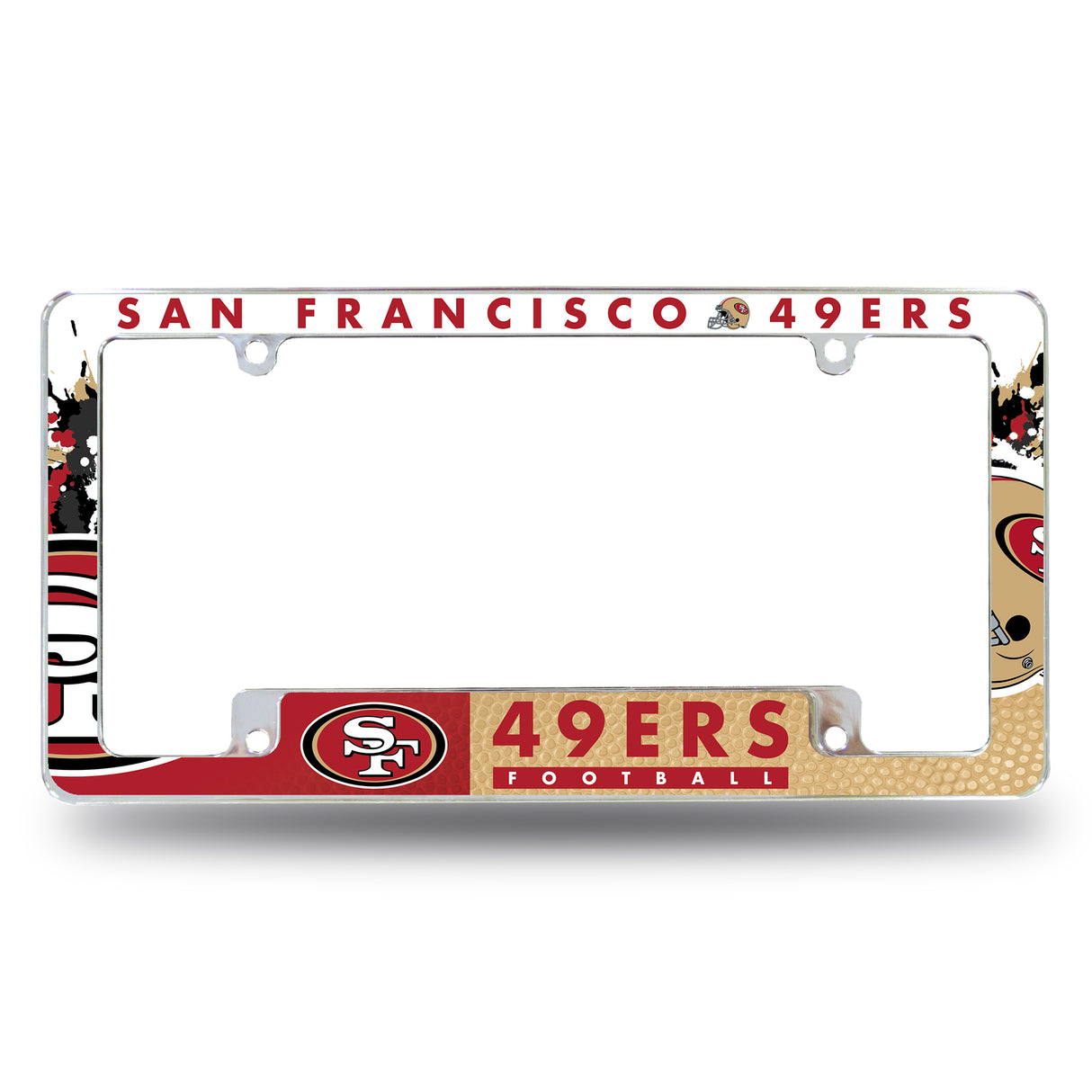 NFL San Francisco 49ers All Over Chrome Frame Fan Gear NFL San Francisco 49ers