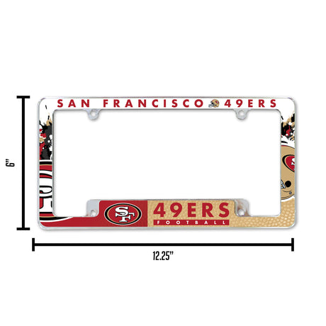 NFL San Francisco 49ers All Over Chrome Frame Fan Gear NFL San Francisco 49ers