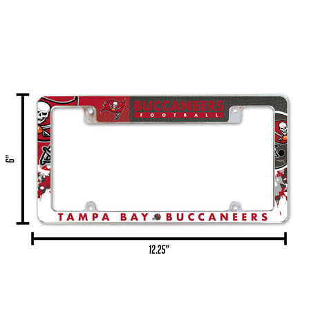 NFL Tampa Bay Buccaneers All Over Chrome Frame Fan Gear NFL Tampa Bay Buccaneers