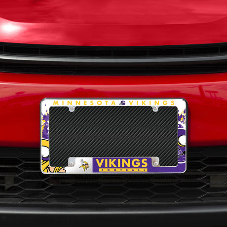 NFL Minnesota Vikings All Over Chrome Frame Fan Gear NFL Minnesota Vikings