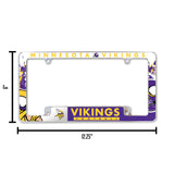 NFL Minnesota Vikings All Over Chrome Frame Fan Gear NFL Minnesota Vikings