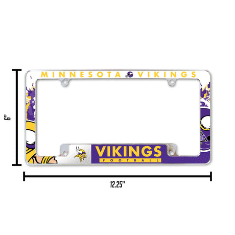 NFL Minnesota Vikings All Over Chrome Frame Fan Gear NFL Minnesota Vikings