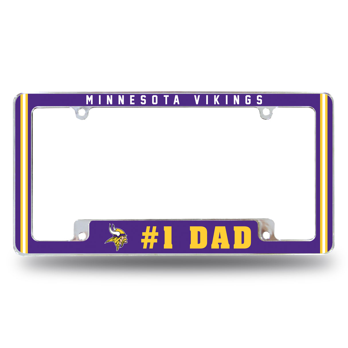 NFL Minnesota Vikings All Over Chrome Frame Fan Gear NFL Minnesota Vikings