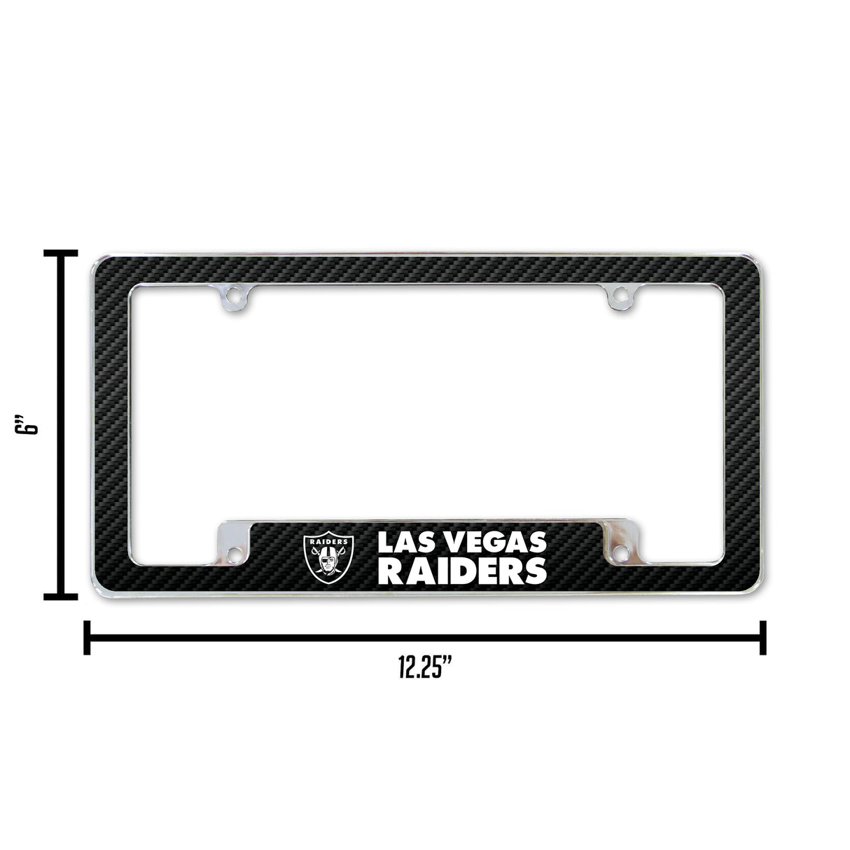 NFL Las Vegas Raiders All Over Chrome Frame Fan Gear NFL Las Vegas Raiders
