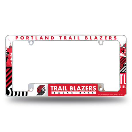 NBA Portland Trail Blazers All Over Chrome Frame Fan Gear NBA Portland Trail Blazers