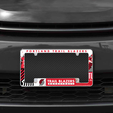 NBA Portland Trail Blazers All Over Chrome Frame Fan Gear NBA Portland Trail Blazers