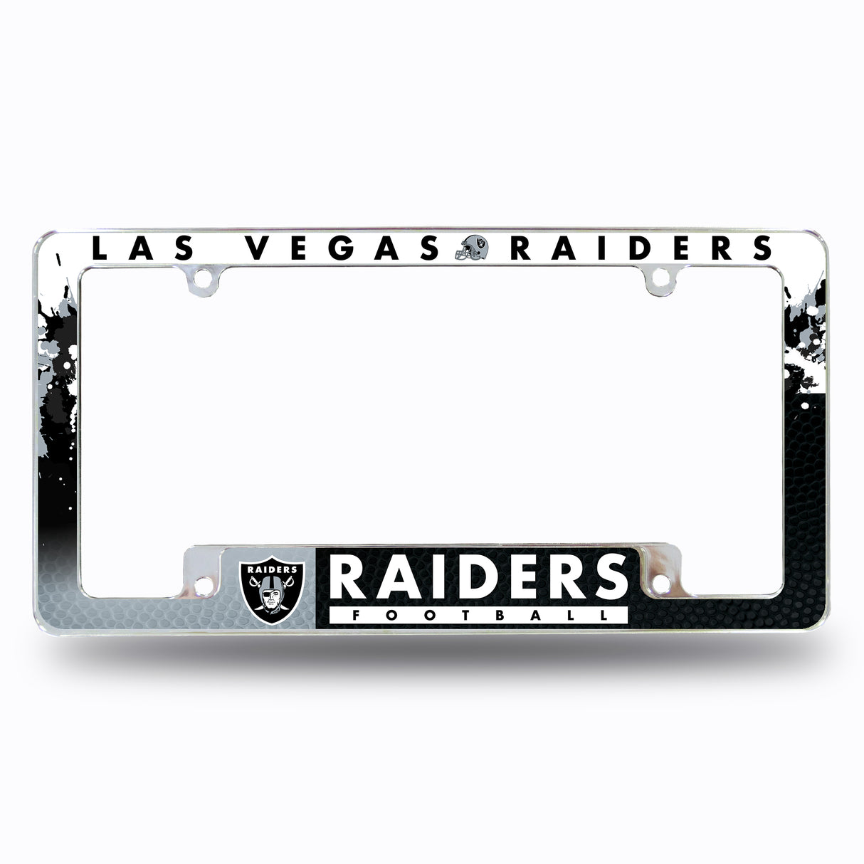 NFL Las Vegas Raiders All Over Chrome Frame Fan Gear NFL Las Vegas Raiders