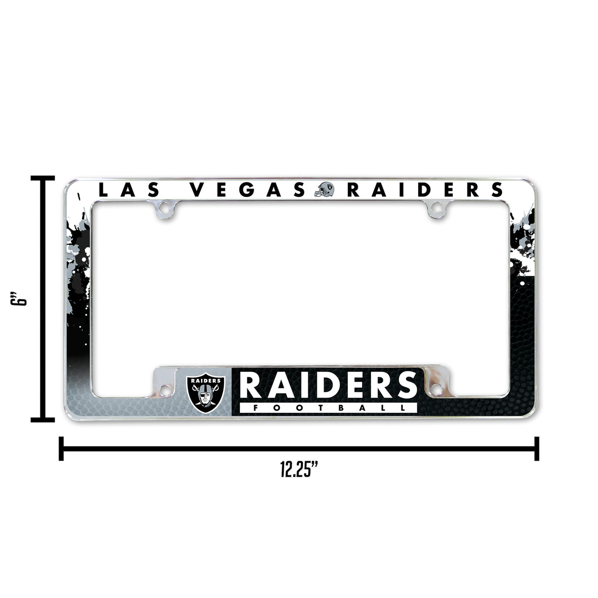 NFL Las Vegas Raiders All Over Chrome Frame Fan Gear NFL Las Vegas Raiders