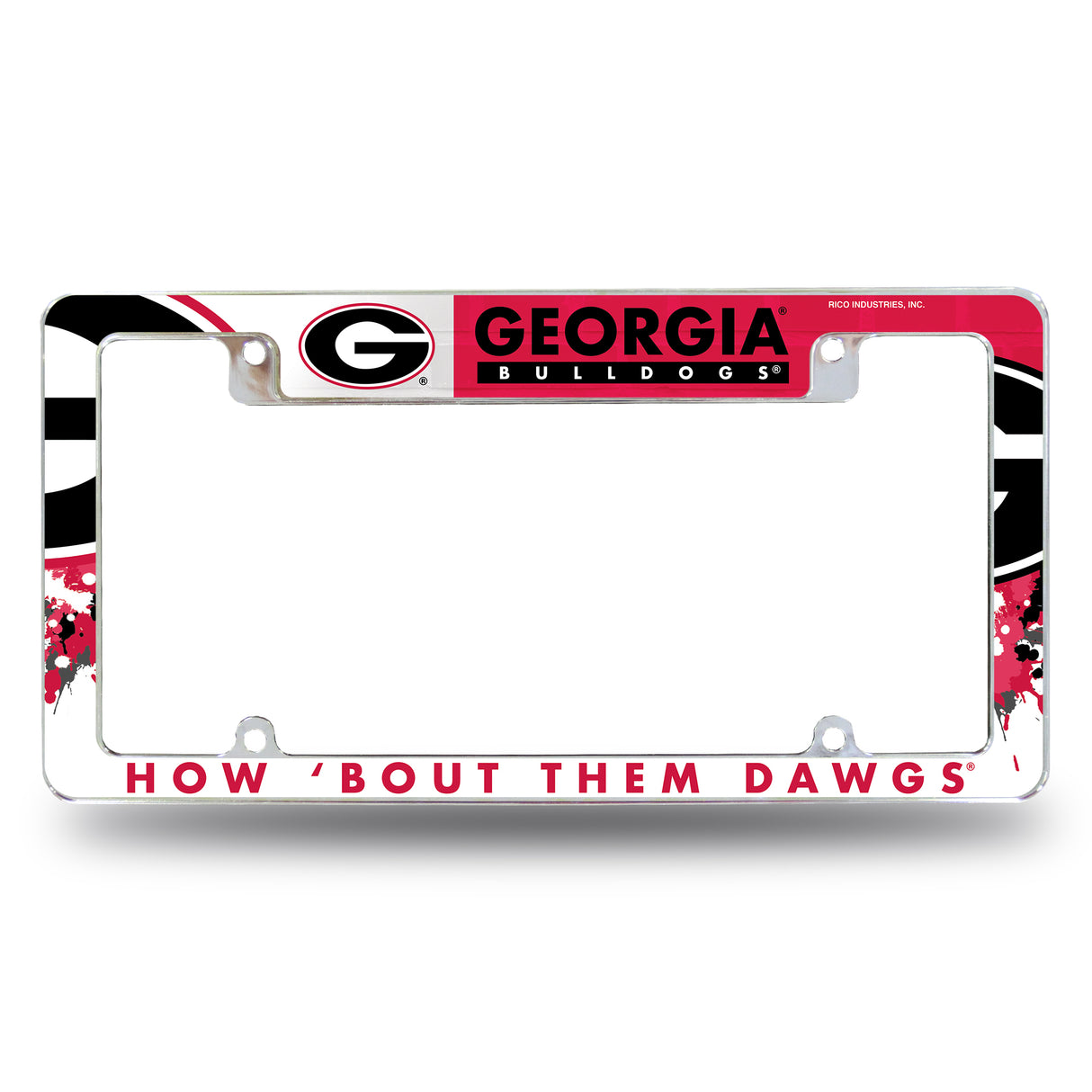 NCAA Georgia Bulldogs All Over Chrome Frame Fan Gear NCAA Georgia Bulldogs