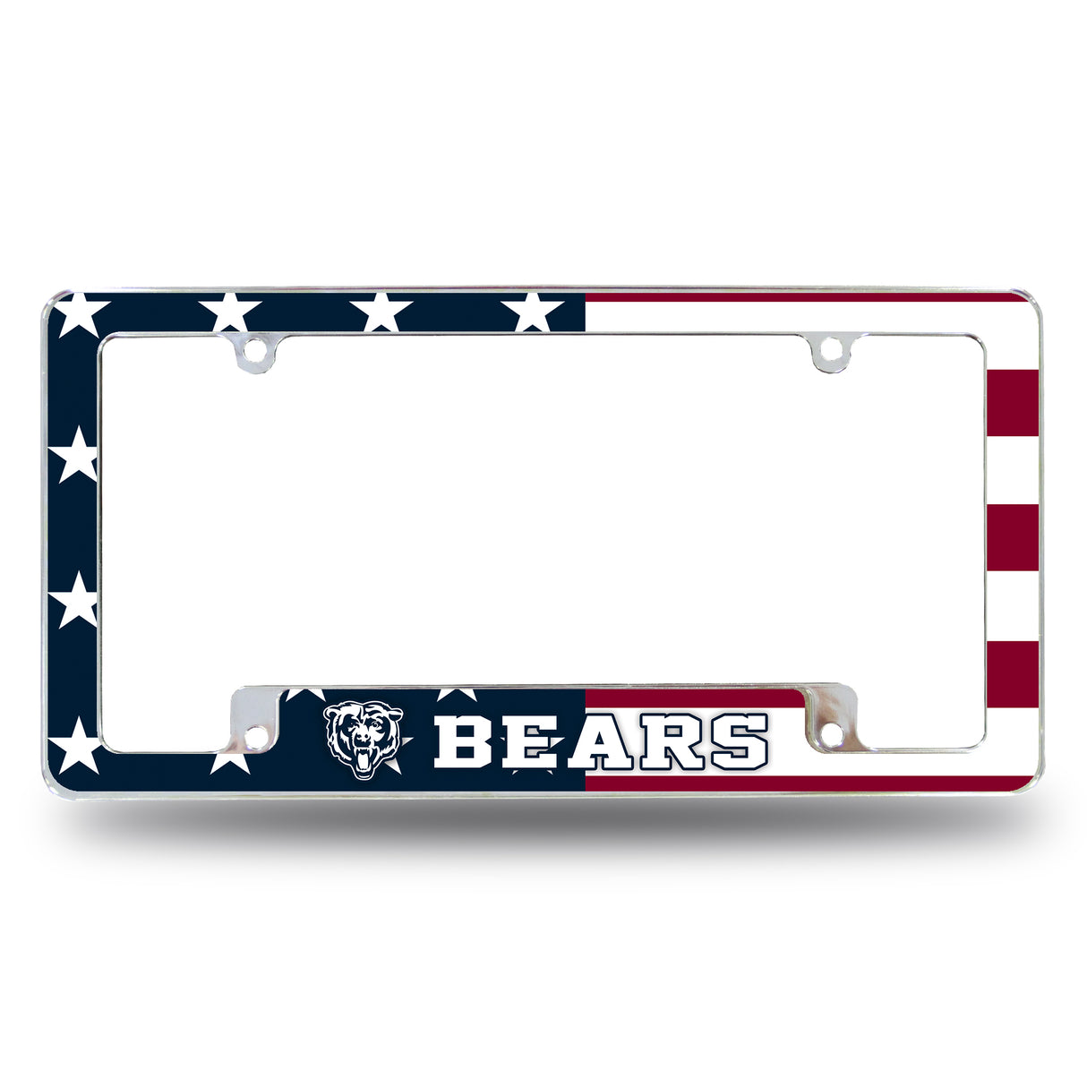 NFL Chicago Bears All Over Chrome Frame Fan Gear NFL Chicago Bears