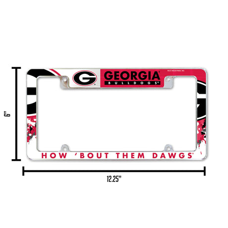 NCAA Georgia Bulldogs All Over Chrome Frame Fan Gear NCAA Georgia Bulldogs