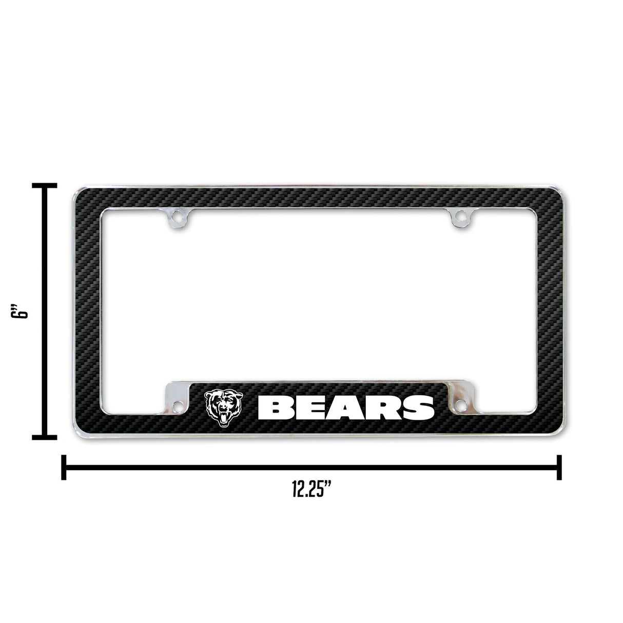 NFL Chicago Bears All Over Chrome Frame Fan Gear NFL Chicago Bears