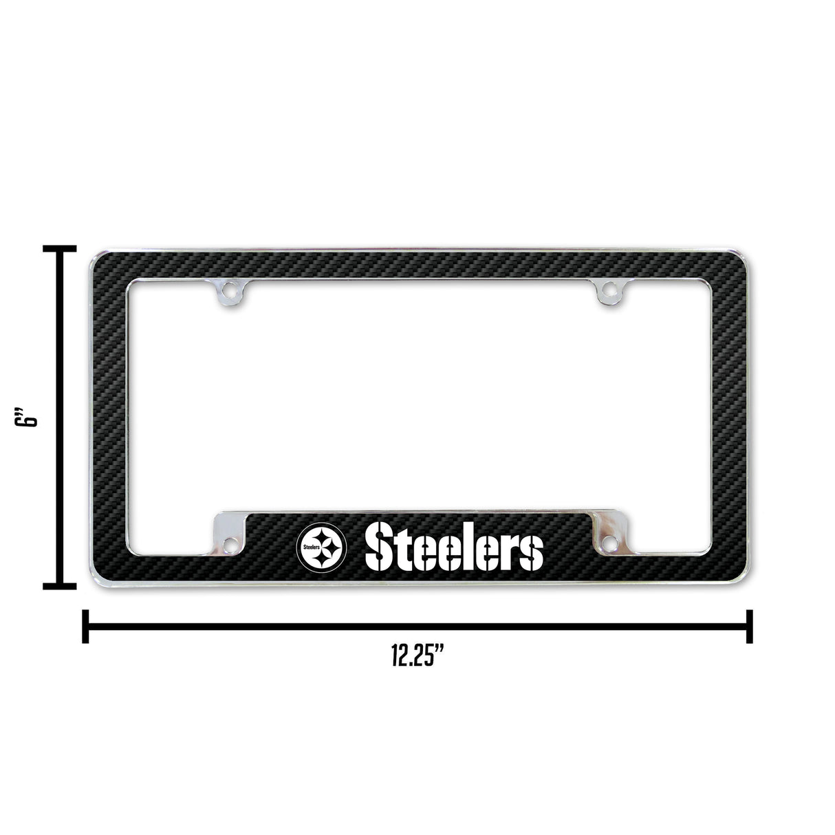 NFL Pittsburgh Steelers All Over Chrome Frame Fan Gear NFL Pittsburgh Steelers