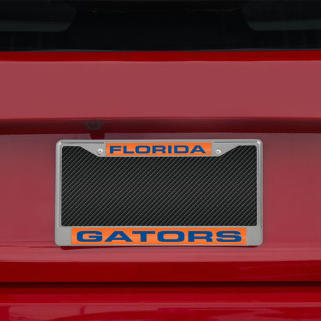 NCAA Florida Gators Laser Cut Chrome License Plate Frame Fan Gear NCAA Florida Gators