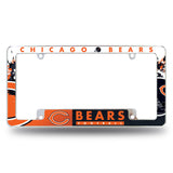 NFL Chicago Bears All Over Chrome Frame Fan Gear NFL Chicago Bears