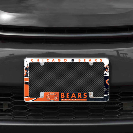 NFL Chicago Bears All Over Chrome Frame Fan Gear NFL Chicago Bears