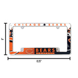 NFL Chicago Bears All Over Chrome Frame Fan Gear NFL Chicago Bears