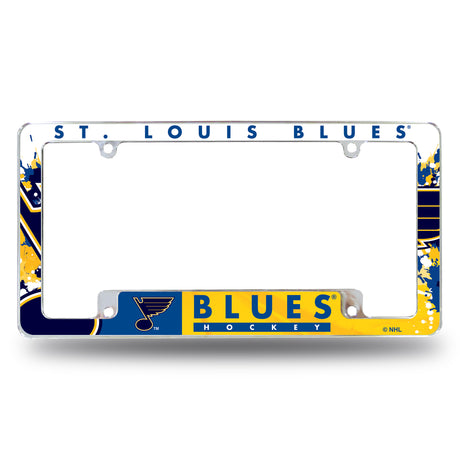NHL St. Louis Blues All Over Chrome Frame Fan Gear NHL St. Louis Blues