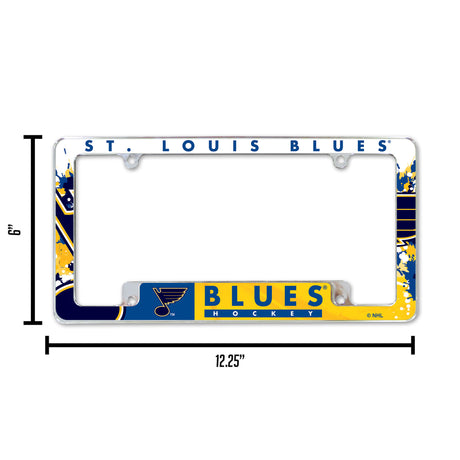 NHL St. Louis Blues All Over Chrome Frame Fan Gear NHL St. Louis Blues