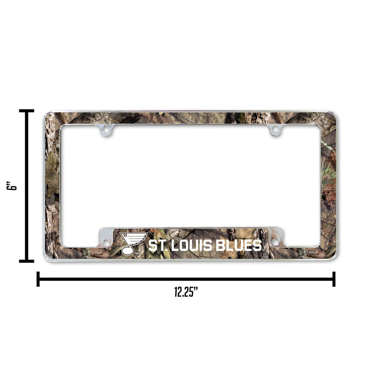 NHL St. Louis Blues All Over Chrome Frame Fan Gear NHL St. Louis Blues