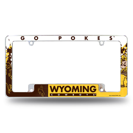 NCAA Wyoming Cowboys All Over Chrome Frame Fan Gear NCAA Wyoming Cowboys