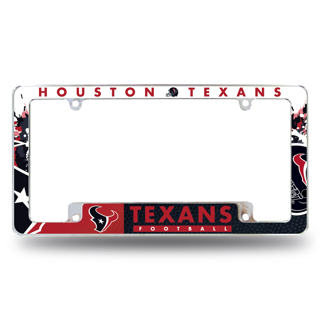 NFL Houston Texans All Over Chrome Frame Fan Gear NFL Houston Texans