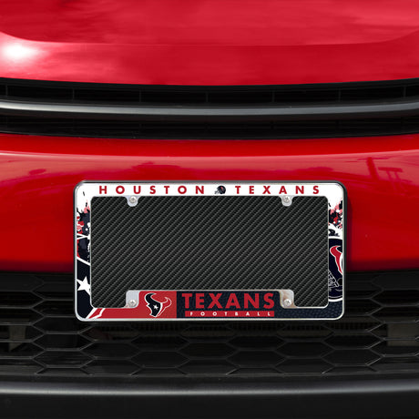 NFL Houston Texans All Over Chrome Frame Fan Gear NFL Houston Texans
