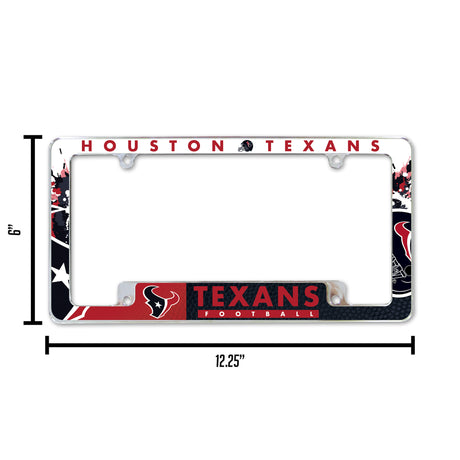 NFL Houston Texans All Over Chrome Frame Fan Gear NFL Houston Texans