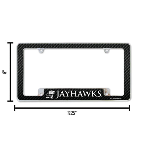 NCAA Kansas Jayhawks All Over Chrome Frame Fan Gear NCAA Kansas Jayhawks