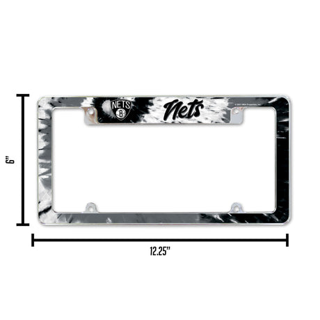 NBA Brooklyn Nets All Over Chrome Frame Fan Gear NBA Brooklyn Nets
