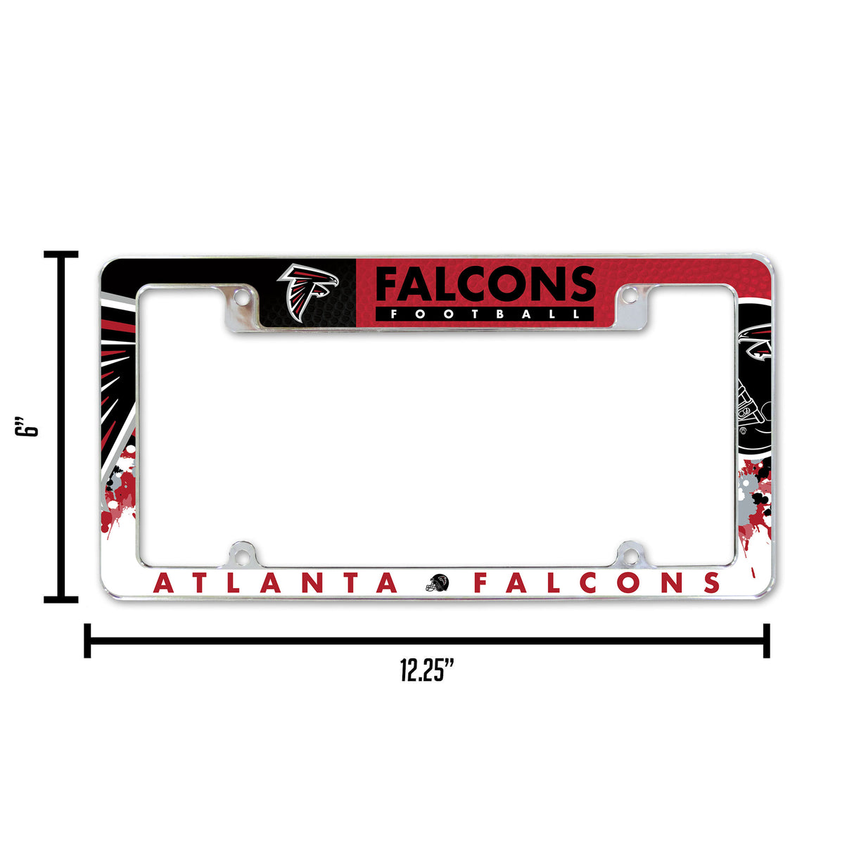 NFL Atlanta Falcons All Over Chrome Frame Fan Gear NFL Atlanta Falcons